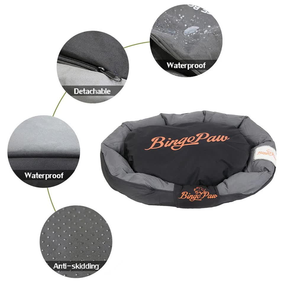 Thick Orthopedic Pet Bed Water-Resistant Cushion
