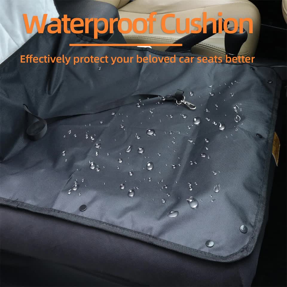 Waterproof Dog Car Seat Bed with Safety Belt