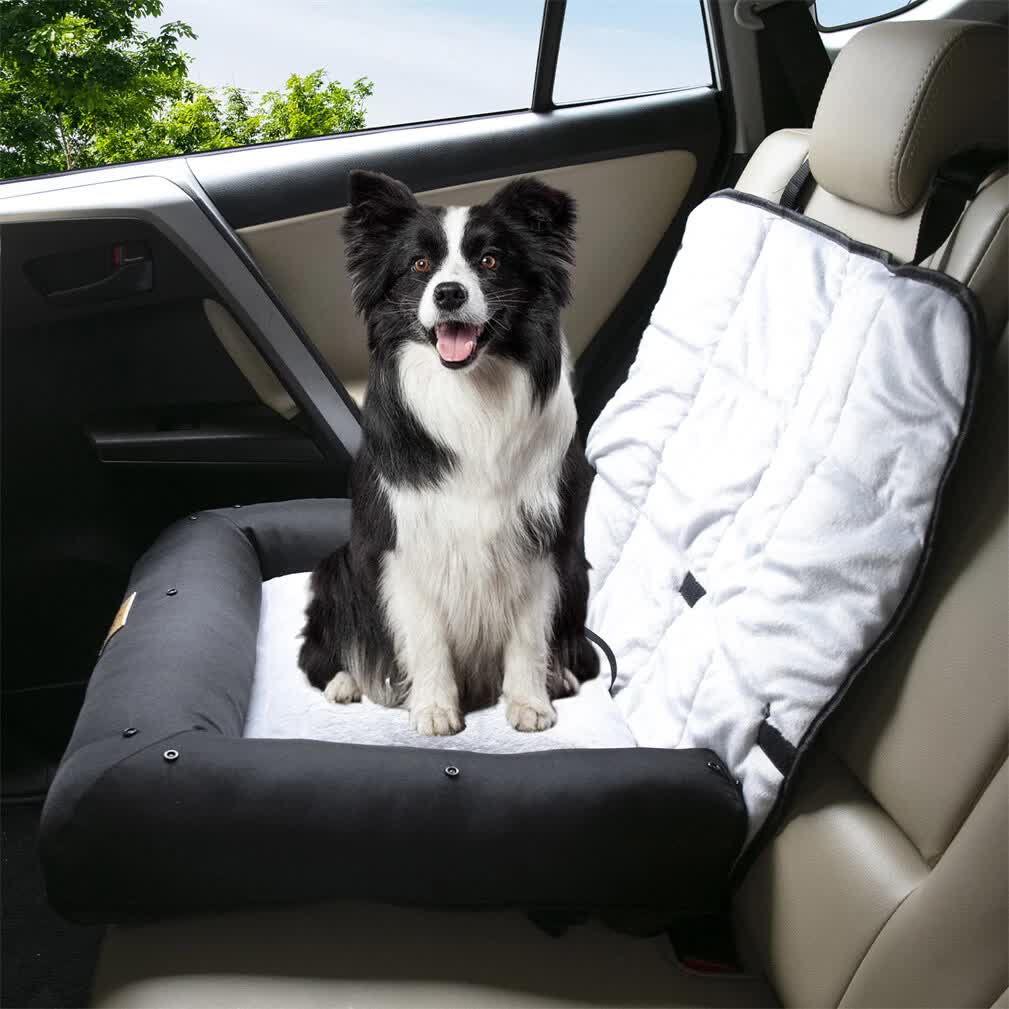 Waterproof Dog Car Seat Bed with Safety Belt