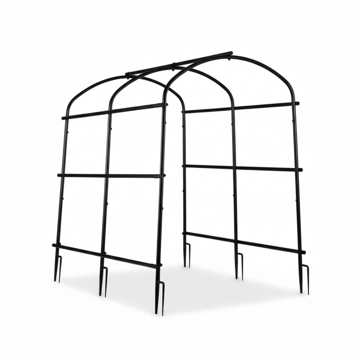 P&amp;P Black &amp; Green U-Frame Metal Garden Trellis with Nylon Netting Heavy Duty Plant Support