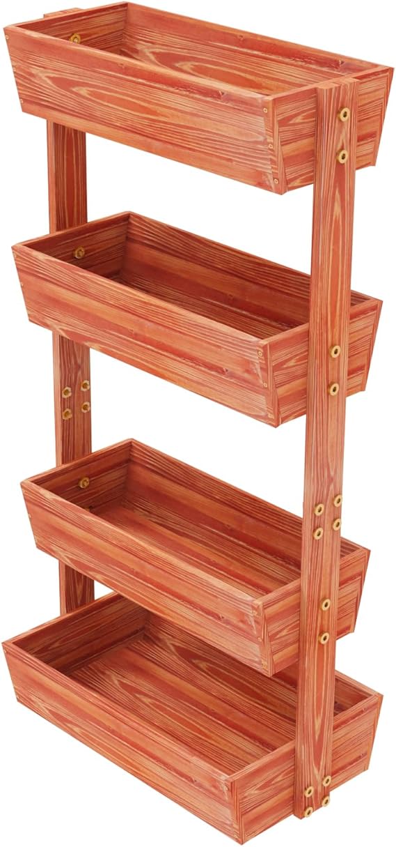 Fin Xxl Super Durable Elevated Planter Freestanding Rotatable Planter Box Garden Bed