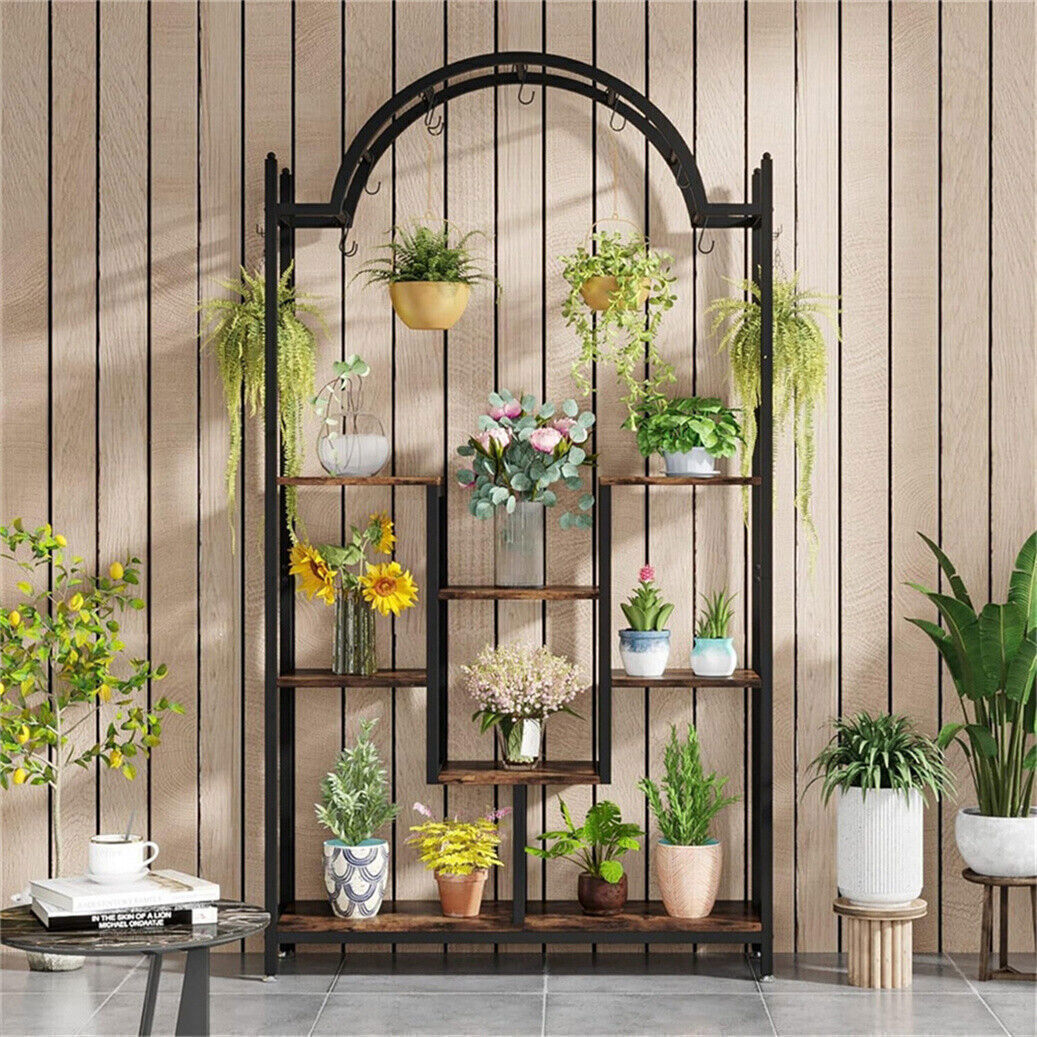 Multi-Layer Plant Stand Large Flower Bonsai Pots Display Rack For Garden Balcony