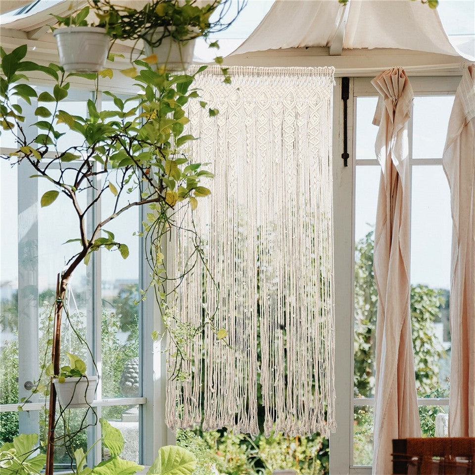 Boho Chic Macrame Tapestry Wedding Backdrop Arch Door Window Hanging Curtains