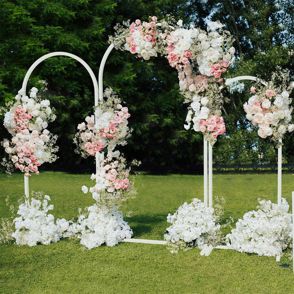Fin Set Of 3 Wedding Arch Balloon Frame Metal Arch Backdrop Stand Birthday Party