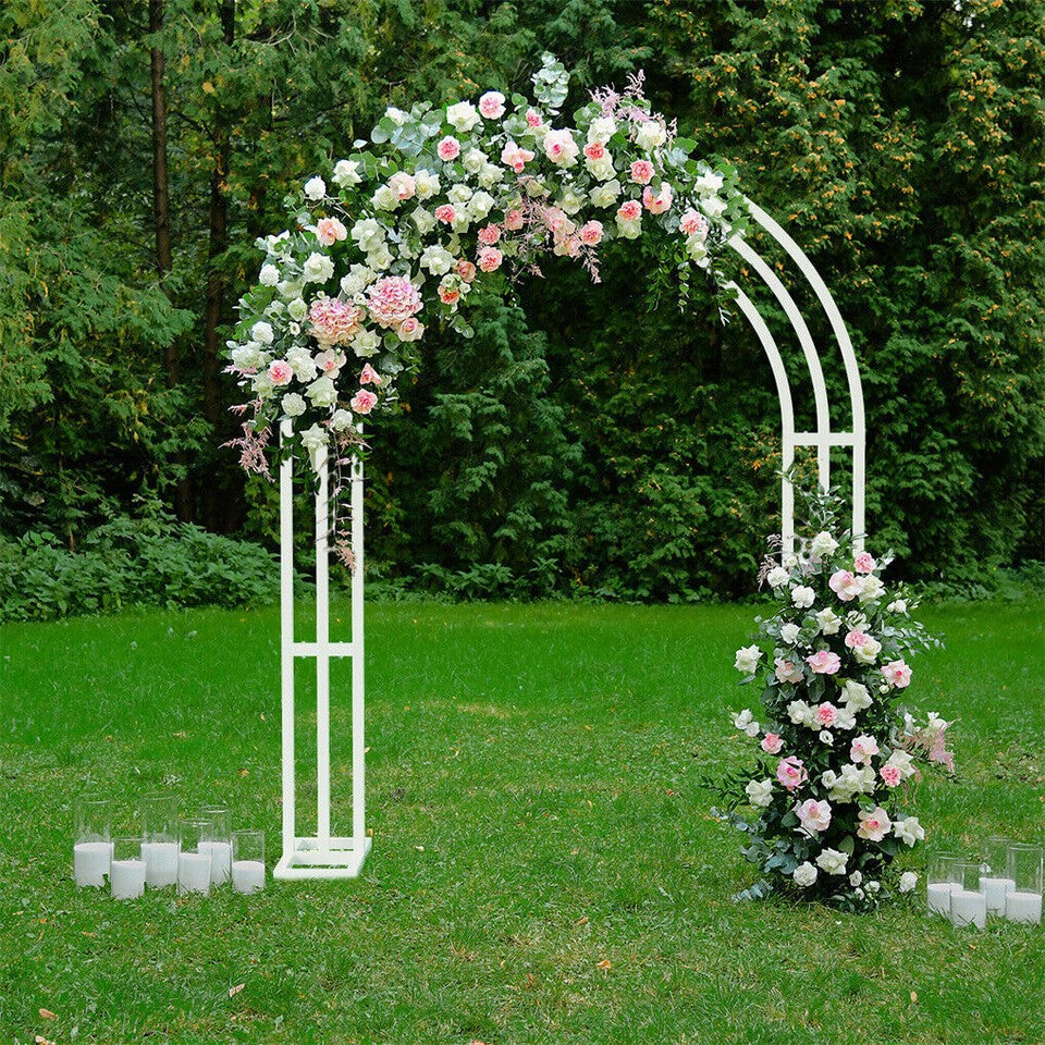 Heavy Strong Metal Wedding Arch Garden Arbor Floral Backdrop Stand Indoor Outdoor