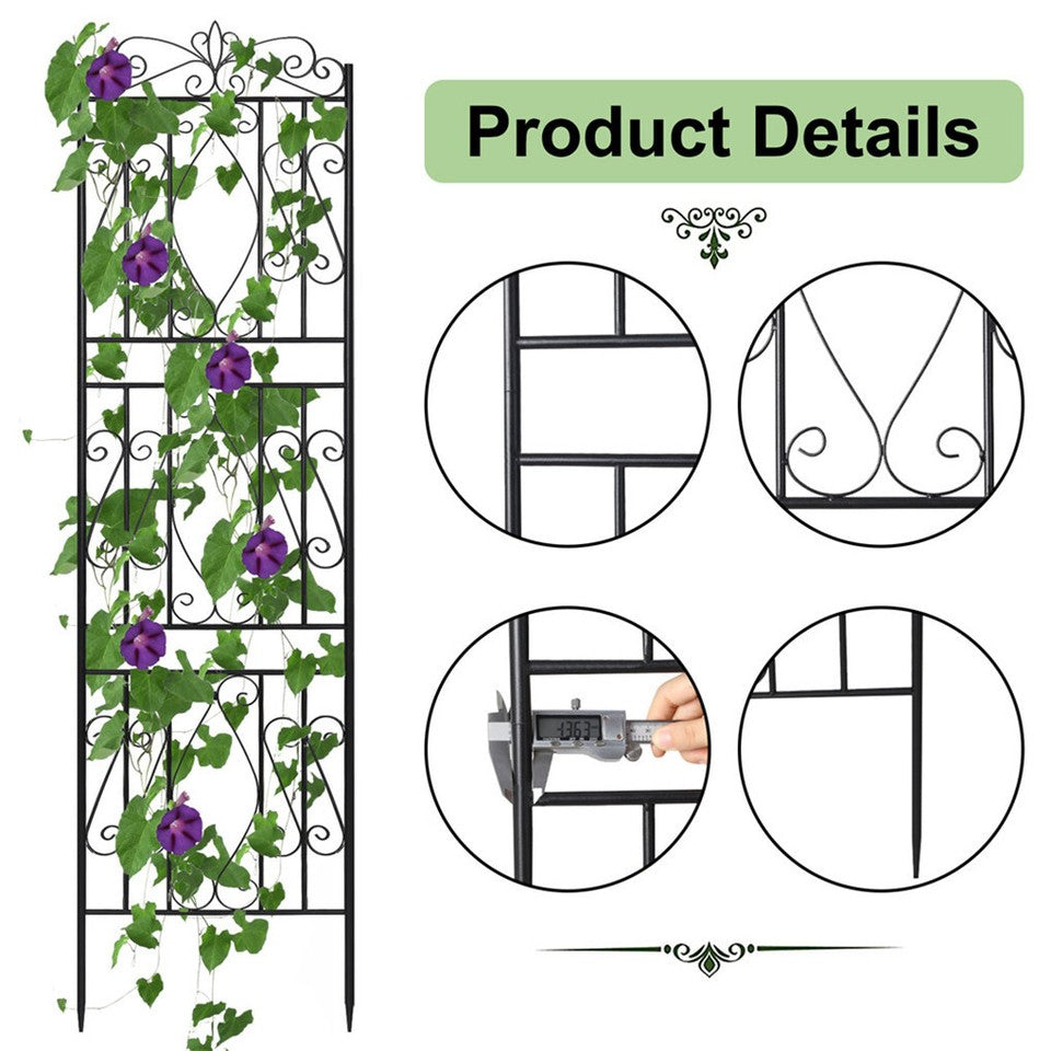 Large Metal Garden Trellis for Outdoor Yard & Patio