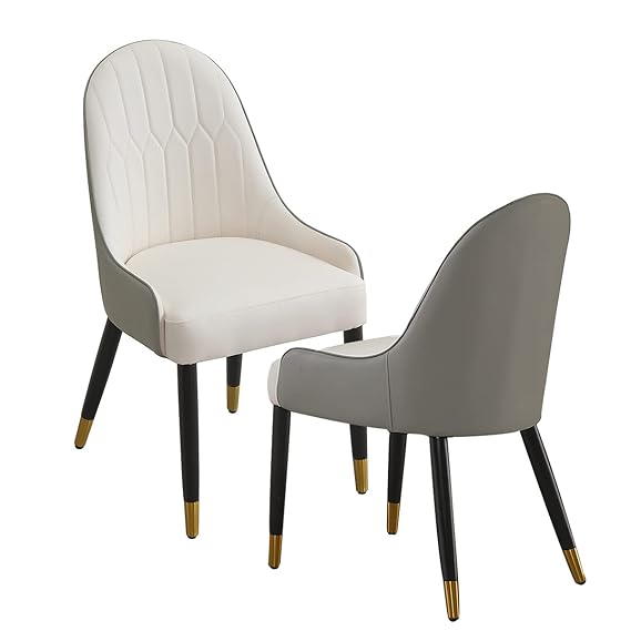 2X Dining Chair Anti-scratch Leather Padded Seat Kitchen Chair