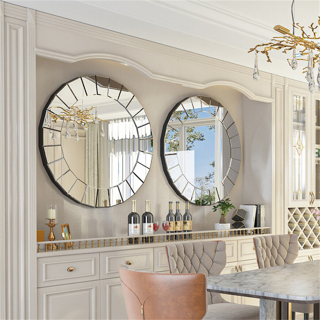 Ultra-modern Round Accent Mirror Venetian Ornate Mirror Decorative Wall Mirror