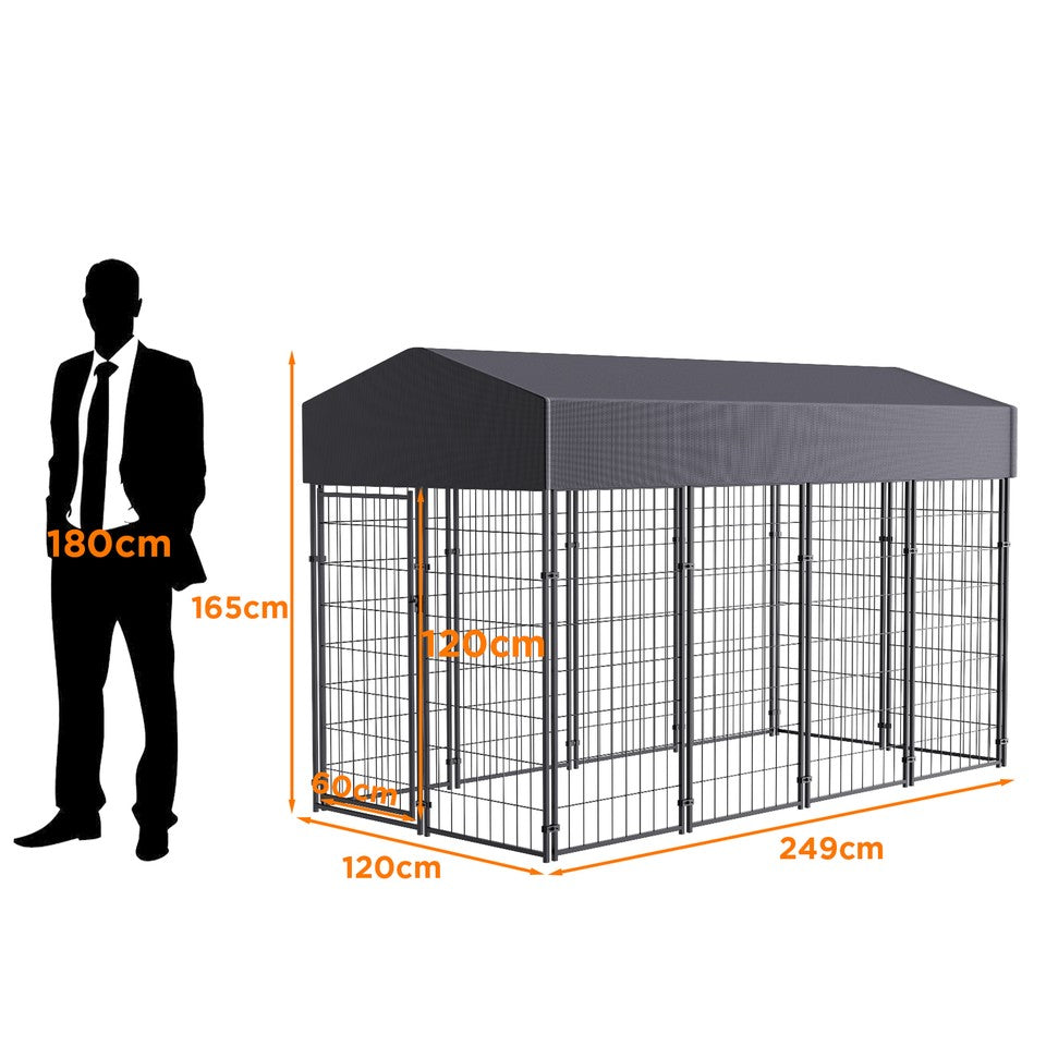 Jumbo Outdoor Dog Kennel Heavy Duty Pet Playpen Pre-galvanized Animal Cage Fence