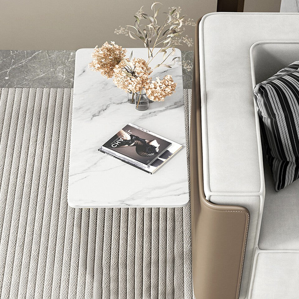 Heavy-Duty C-Shaped End Table with Storage