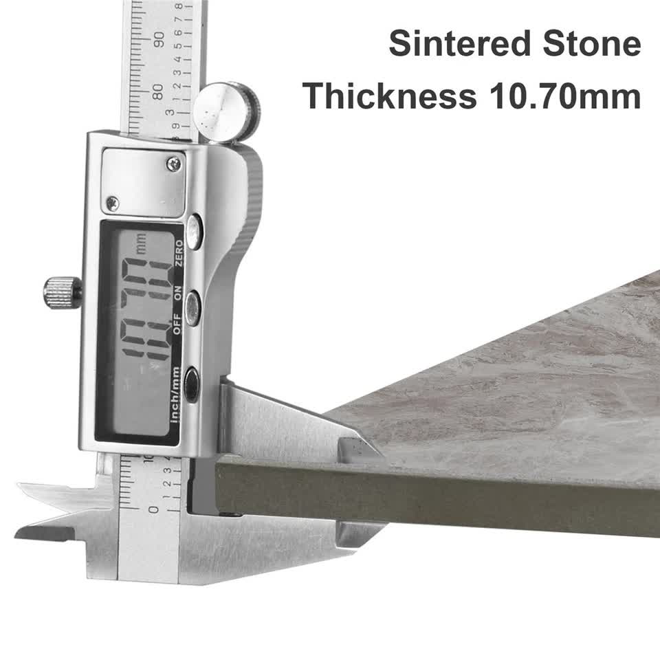 Square Marble Dining Table Sintered Stone Kitchen Table 80x80cm - Modern Restaurant Table with Metal Legs