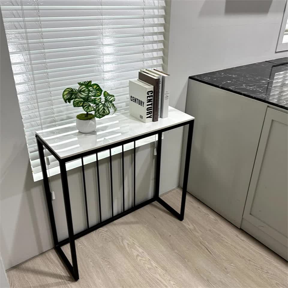 Glossy Sintered Stone Hallway Table