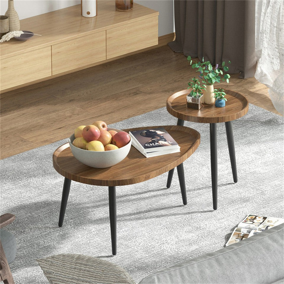 Industrial Nesting Wooden Side Tables