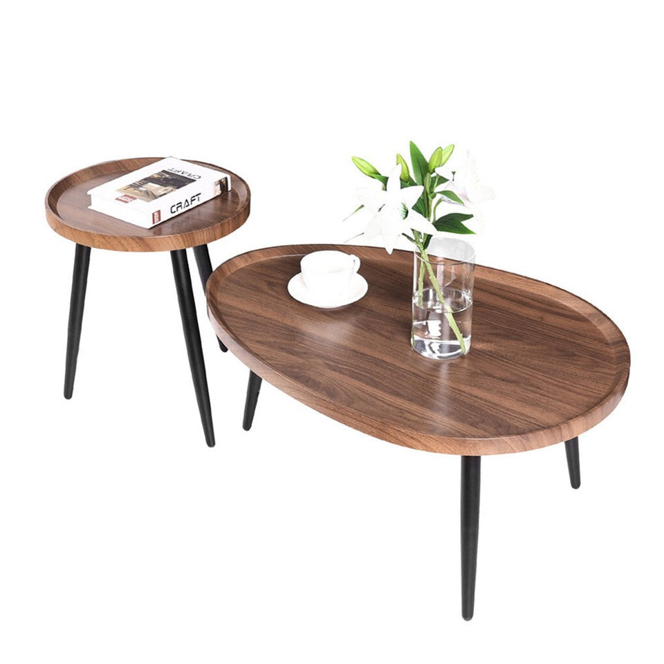 Industrial Nesting Wooden Side Tables