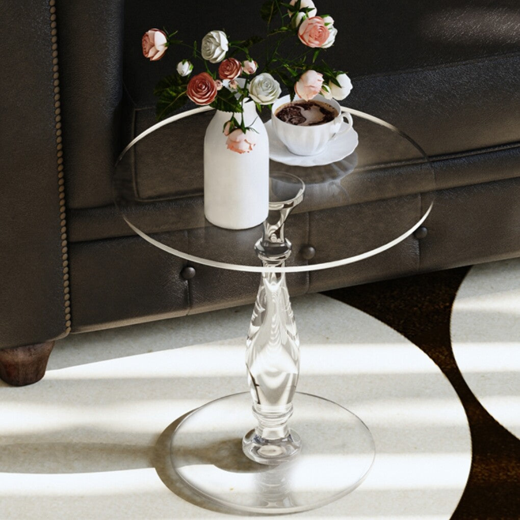 Crystal-Clear Acrylic Coffee Table Sofa Side Table Small Bedside Table Bedroom