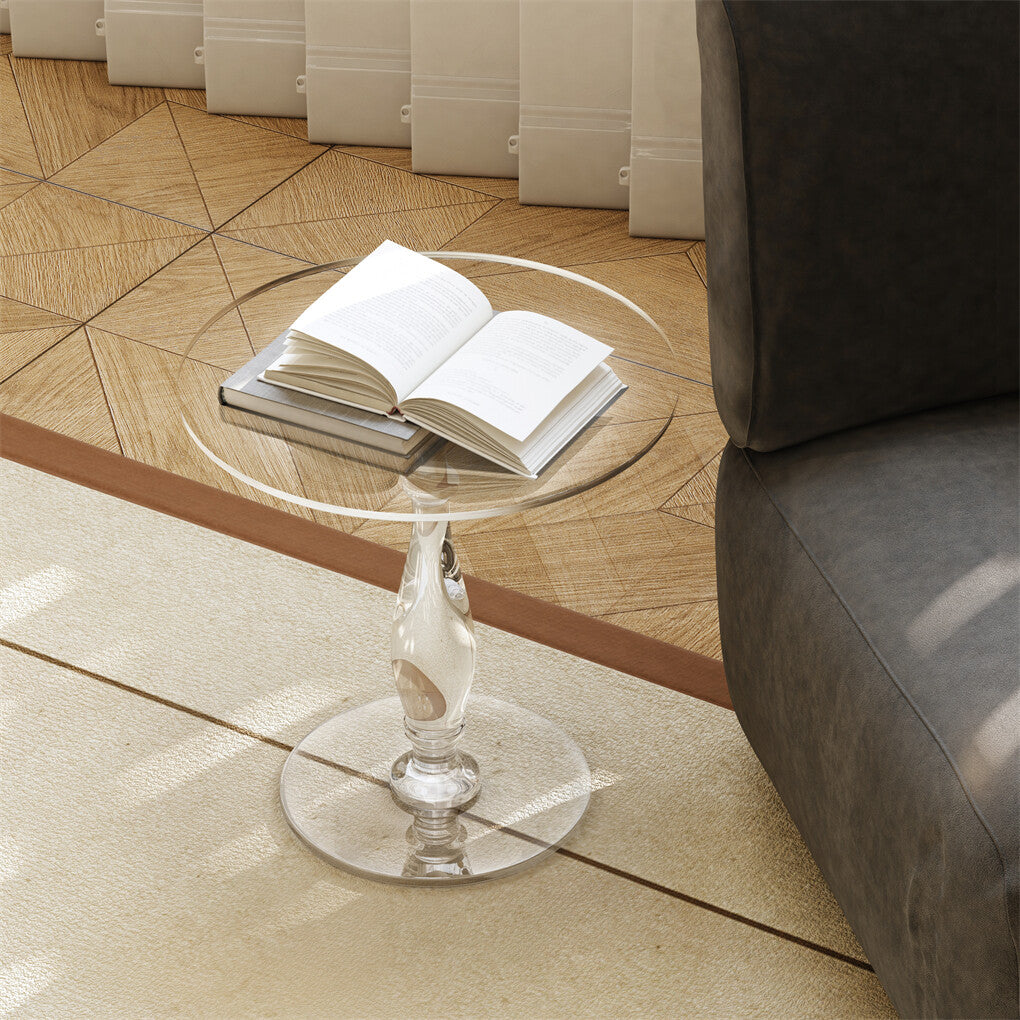 Crystal-Clear Acrylic Coffee Table Sofa Side Table Small Bedside Table Bedroom