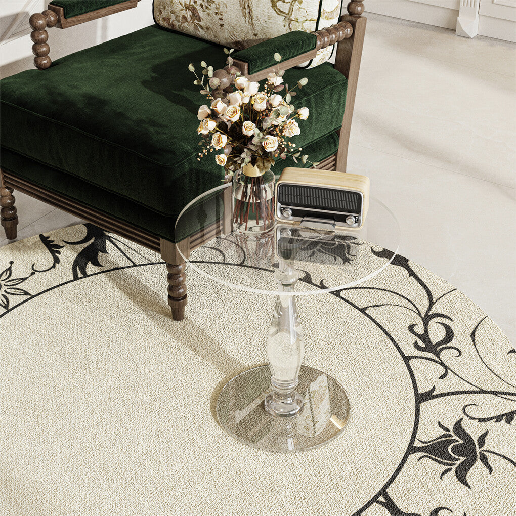 Crystal-Clear Acrylic Coffee Table Sofa Side Table Small Bedside Table Bedroom