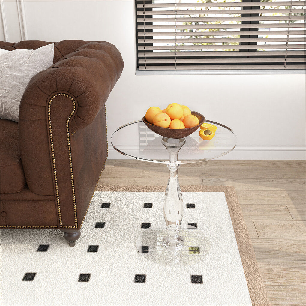 Crystal-Clear Acrylic Coffee Table Sofa Side Table Small Bedside Table Bedroom