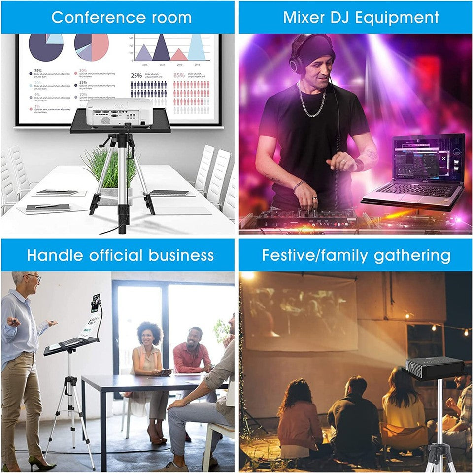 Universal Projector Tripod Laptop Floor Stand DJ Equipment Holder with Plate