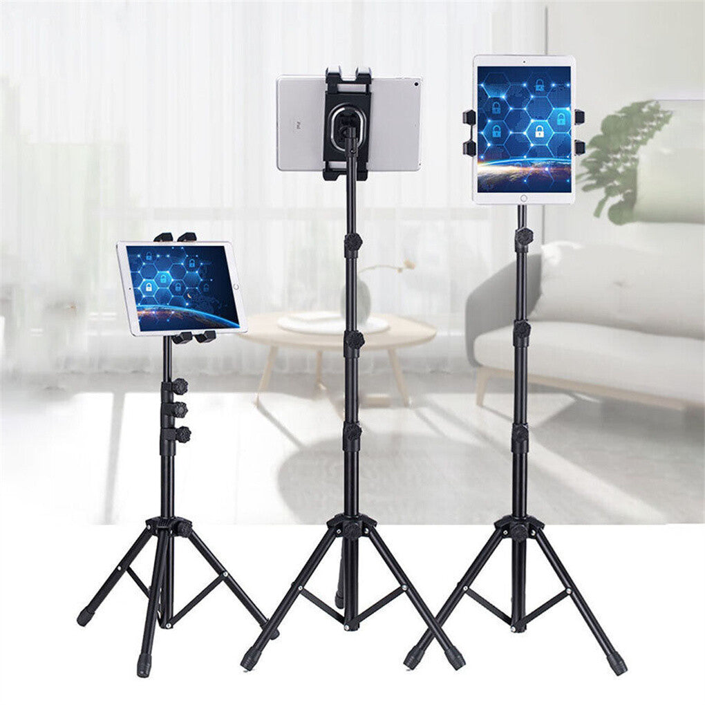 Adjustable 4.7-12.9" Stable Tripod Floor Stand Lazy Tablet Mount Holder for iPad