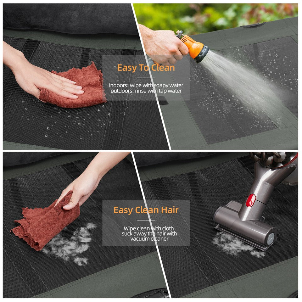 Oversized Raised Dog Bed with Cooling Bolster Lounger