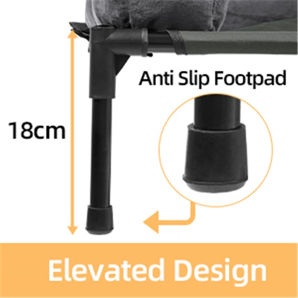 Oversized Raised Dog Bed with Cooling Bolster Lounger