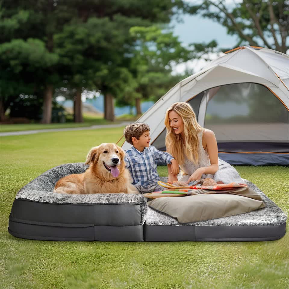 XL Human Sized Dog Bed Foldable Orthopedic Pet Dog Sofa Couch Comfy Big Bean Bed