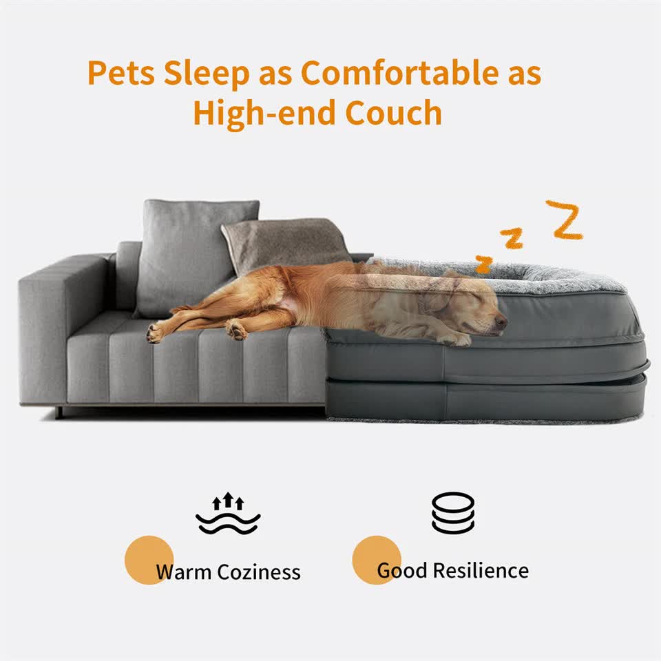 XL Human Sized Dog Bed Foldable Orthopedic Pet Dog Sofa Couch Comfy Big Bean Bed
