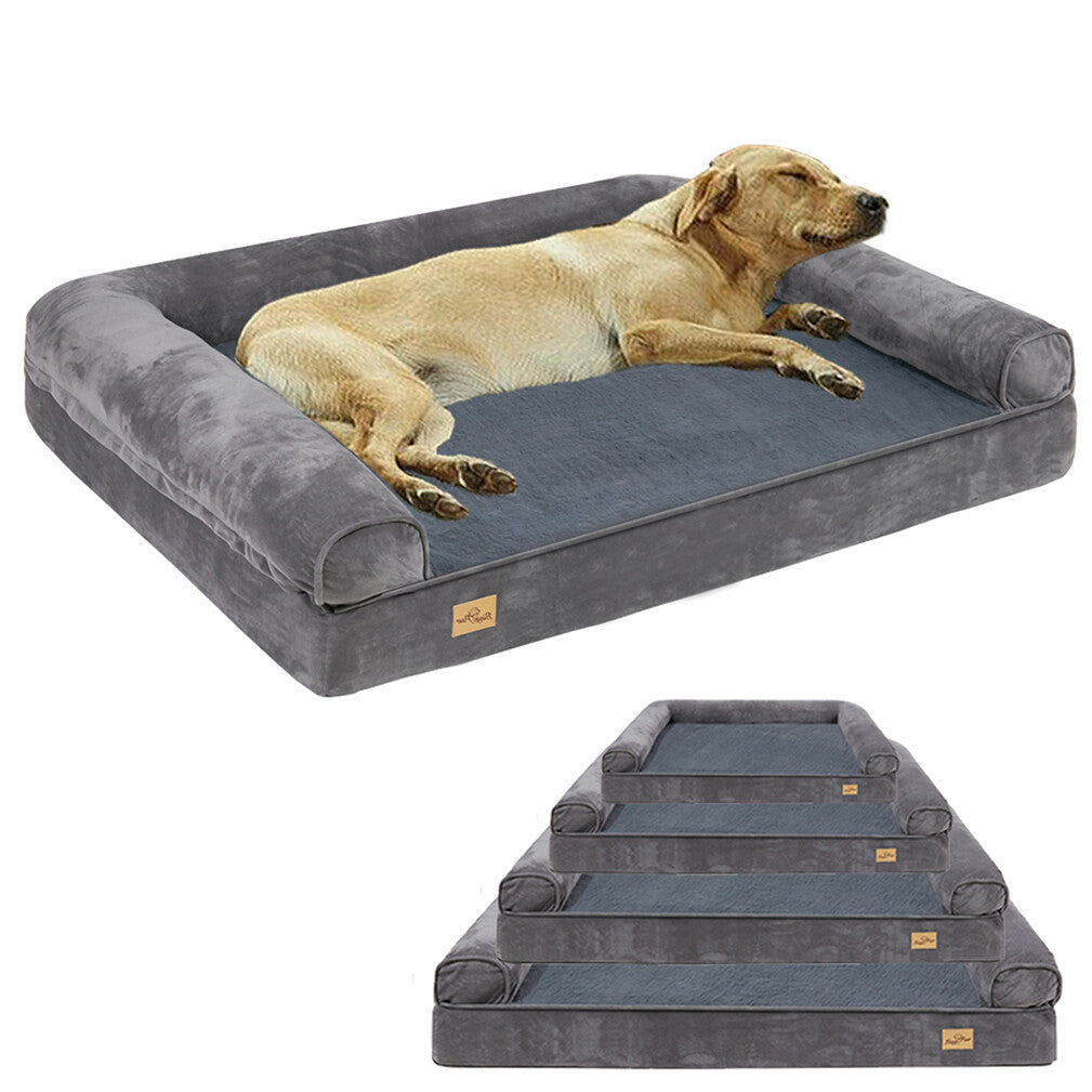 Orthopedic Dog Bed with Bolster Comfort Mattress