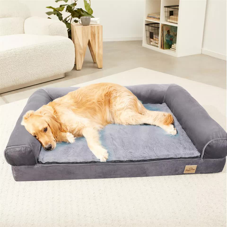 Orthopedic Dog Bed with Bolster Comfort Mattress