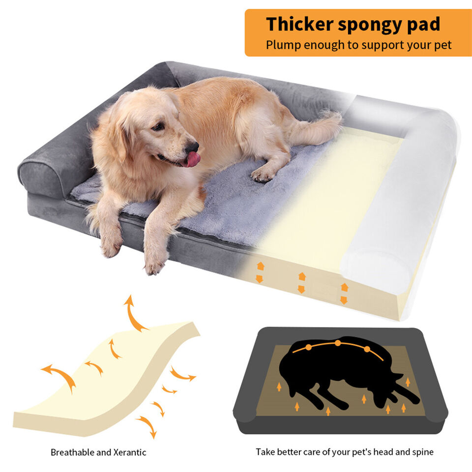 Orthopedic Dog Bed with Bolster Comfort Mattress
