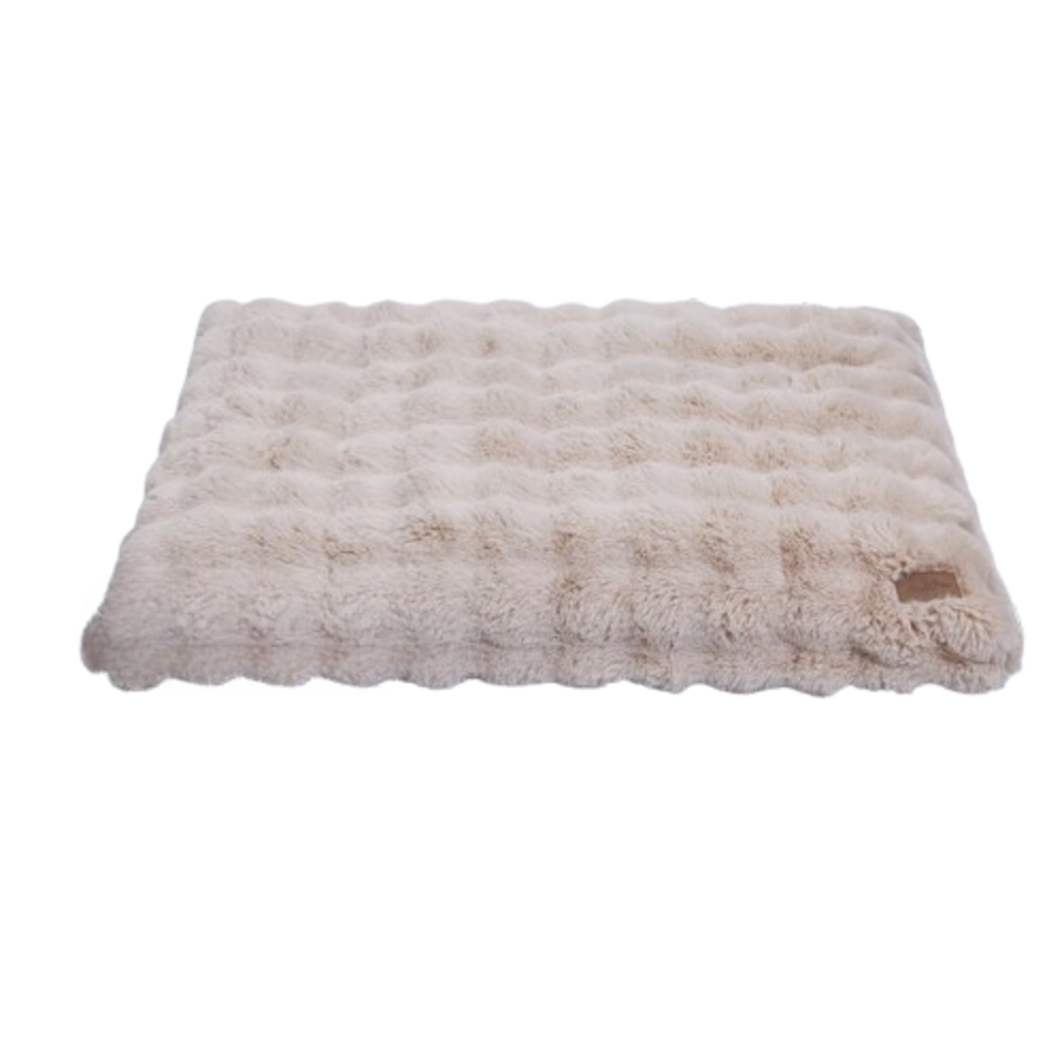 Plush Dog Crate Bed with Non Slip Base and Removable Cover
