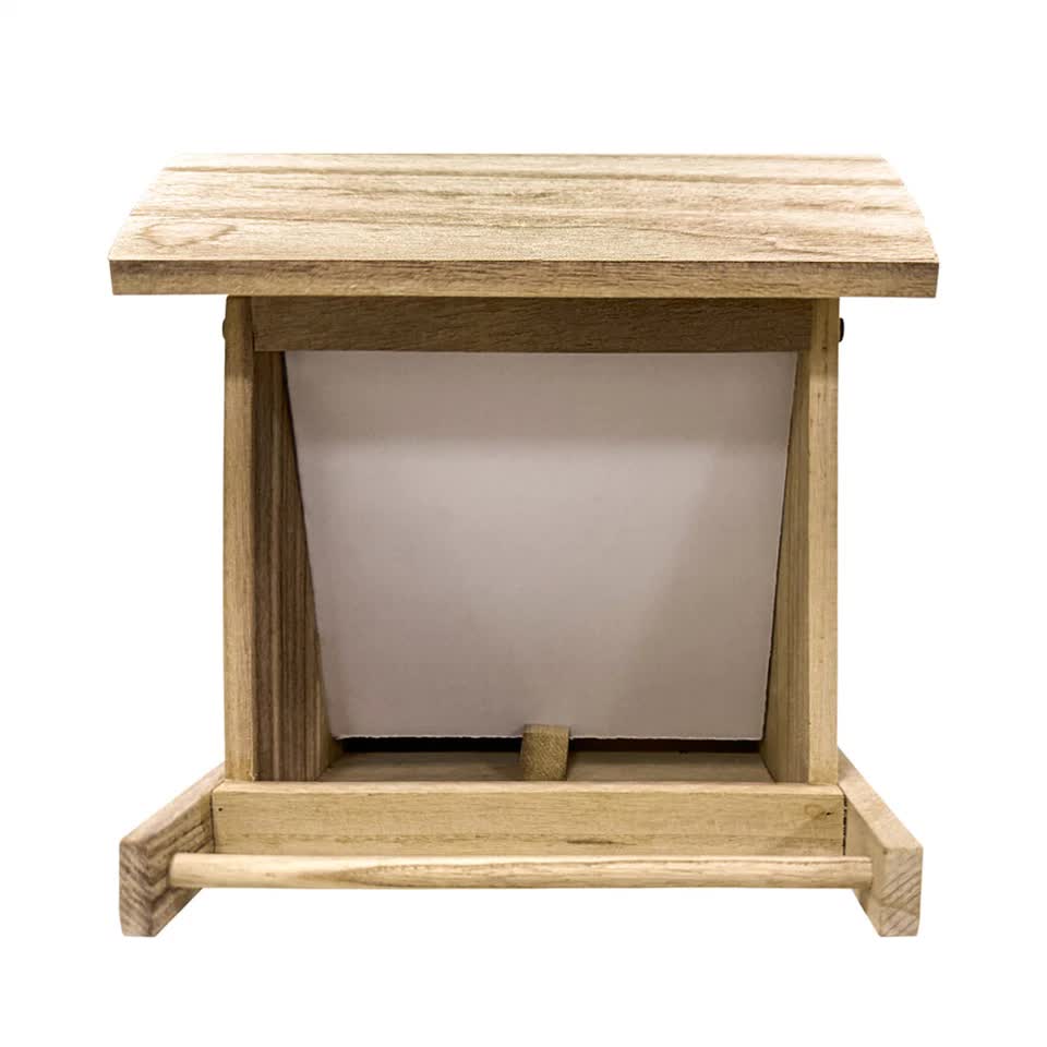 Wooden Outdoor Hanging Bird Feeder Wall Mounted