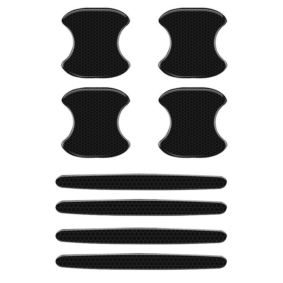FIN 8PCS Universal Car Door Handle Cup Protector Anti-Scratches Cover Guard Film