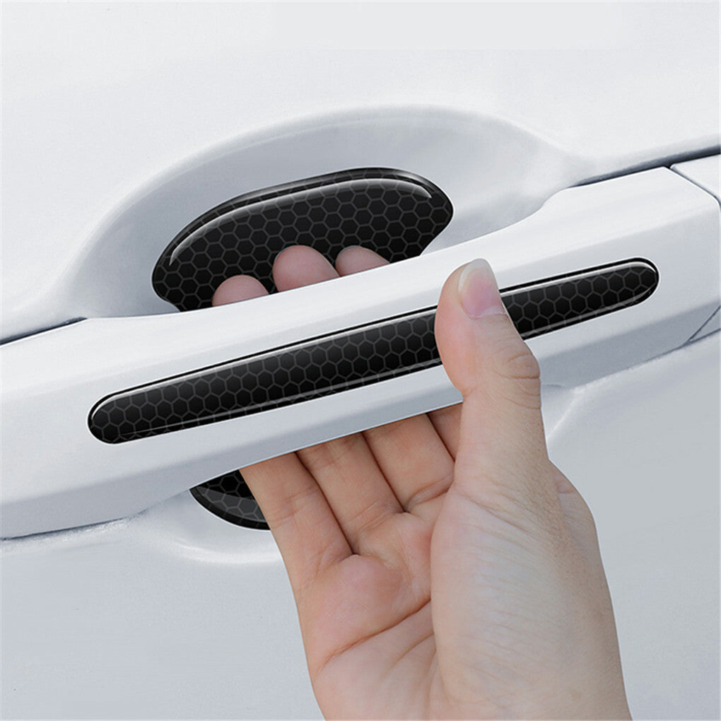 FIN 8PCS Universal Car Door Handle Cup Protector Anti-Scratches Cover Guard Film