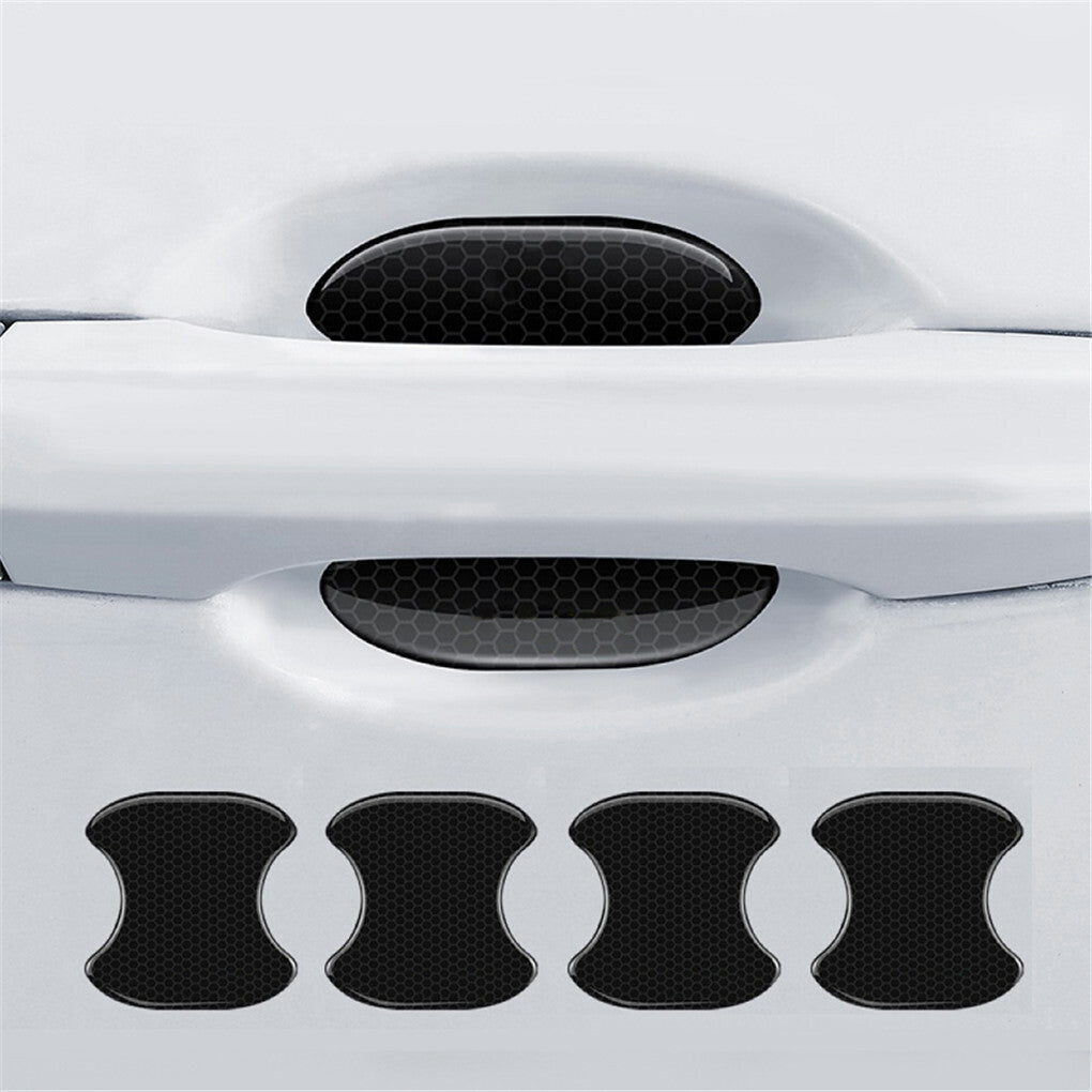 FIN 8PCS Universal Car Door Handle Cup Protector Anti-Scratches Cover Guard Film