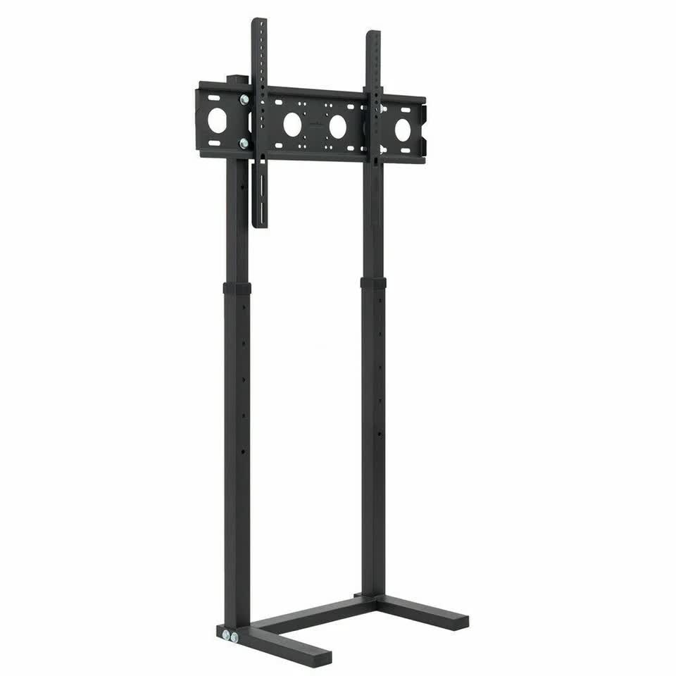Double Pole Adjustable Tv Cart Floor Stand Mount For 32 to 65Inch