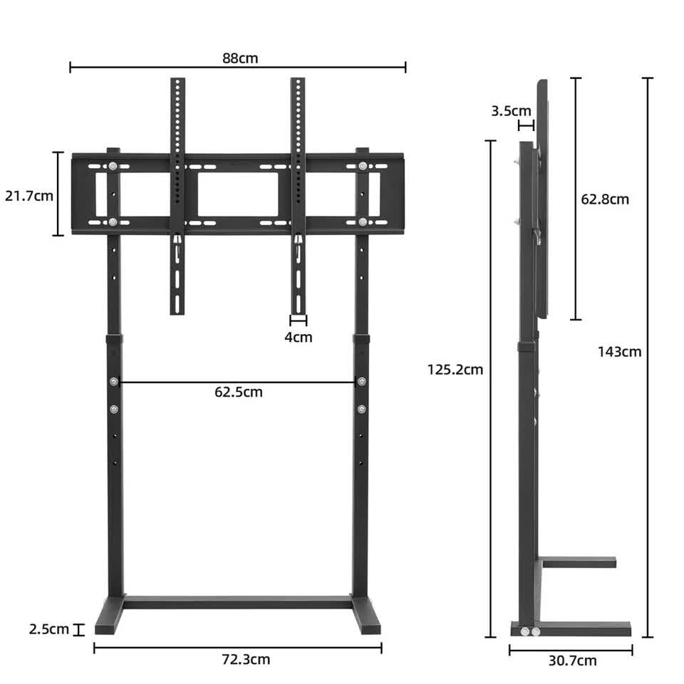Free Standing Tv Mount Stand Bracket For 32 to 100" Screens