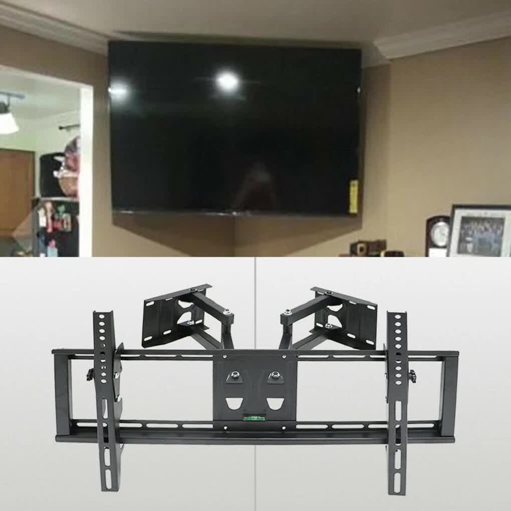 Heavy Duty Wall Mount Tilt Swivel Bracket Double Arms 32-85" Led/Plasma/Lcd Tvs