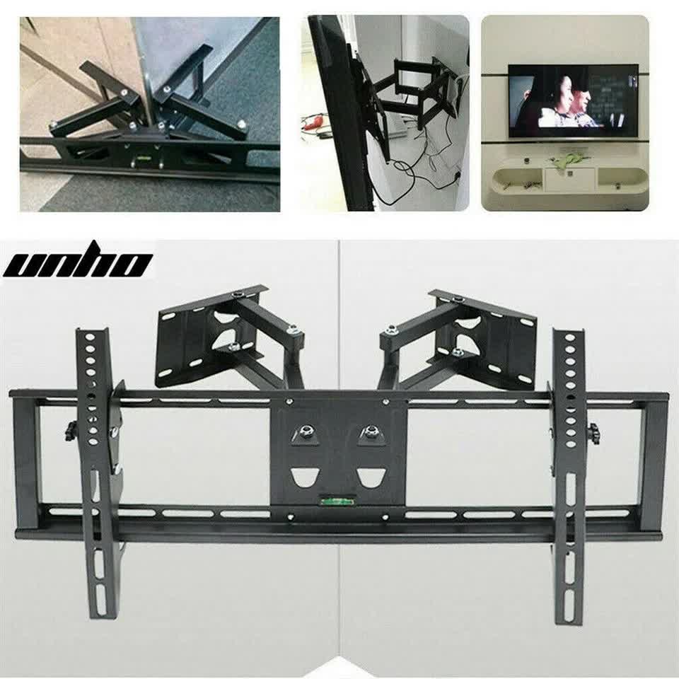 Heavy Duty Wall Mount Tilt Swivel Bracket Double Arms 32-85" Led/Plasma/Lcd Tvs