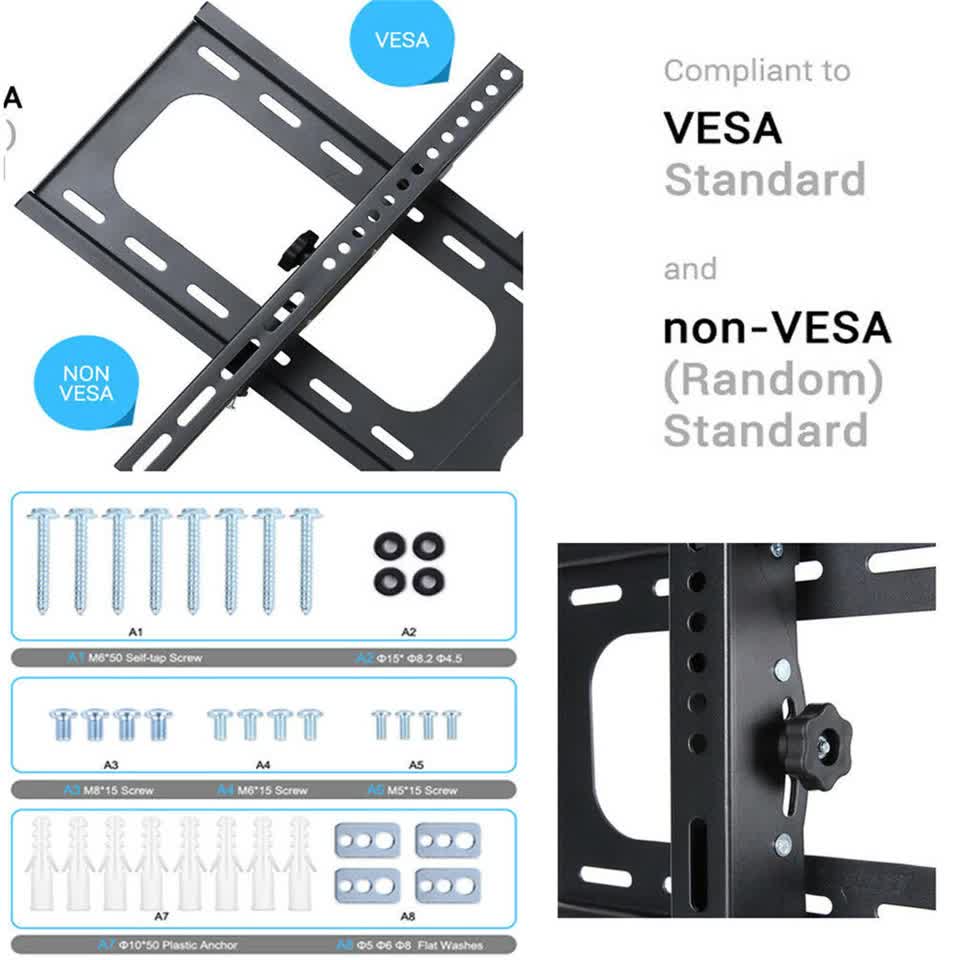TV Wall Bracket Fixed Tilting For Large 32-75" Inch LG Samsung Flat Screen