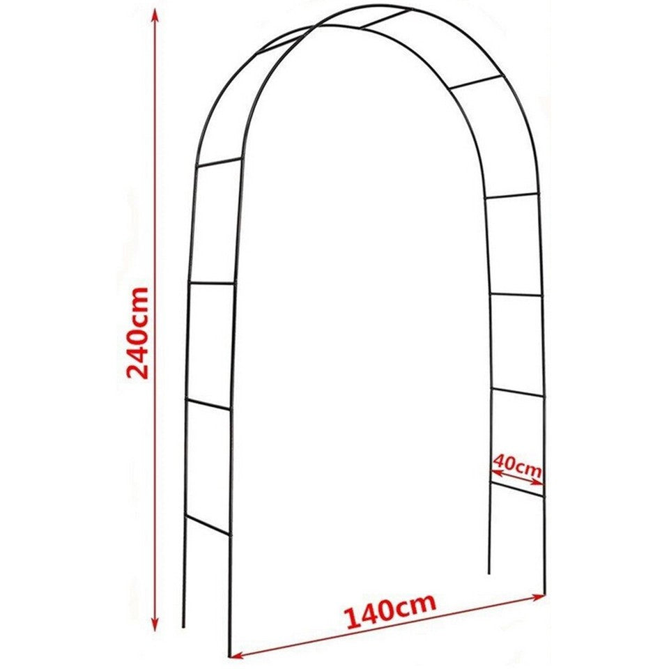 Rustproof Metal Garden Patio Arch Rose Arbour Archway Climbing Plant Trellis AU