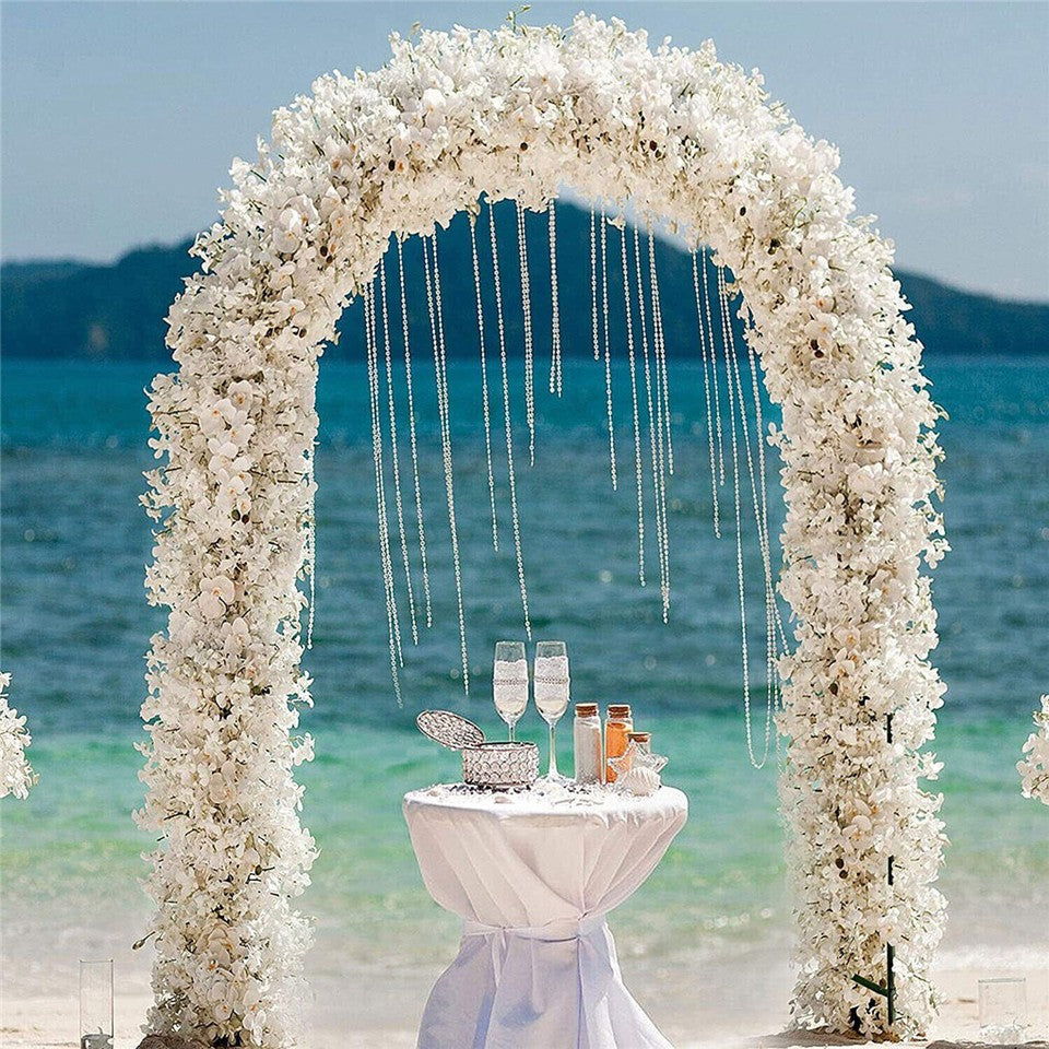 Rustproof Metal Garden Patio Arch Rose Arbour Archway Climbing Plant Trellis AU