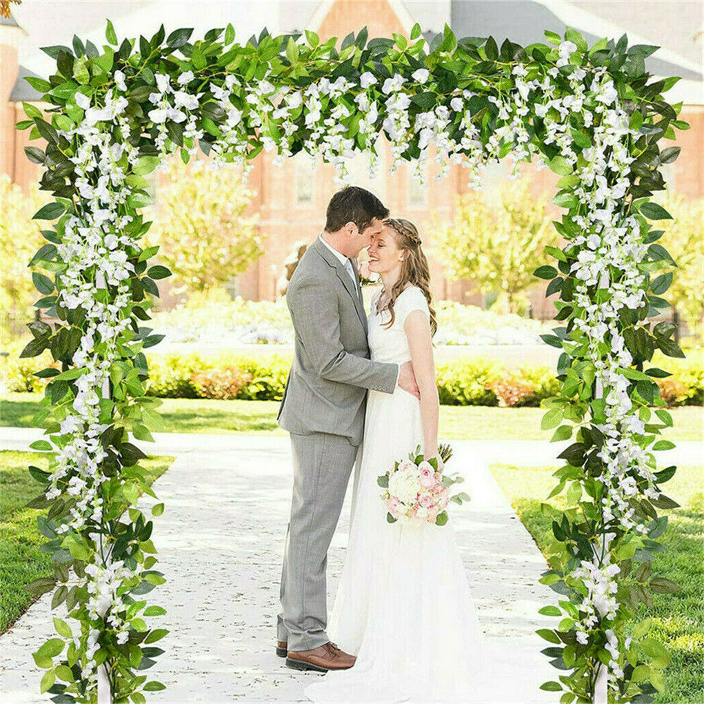 3x3M Square Wedding Arch Stand Metal Wedding Backdrop Decor White Flower Stand