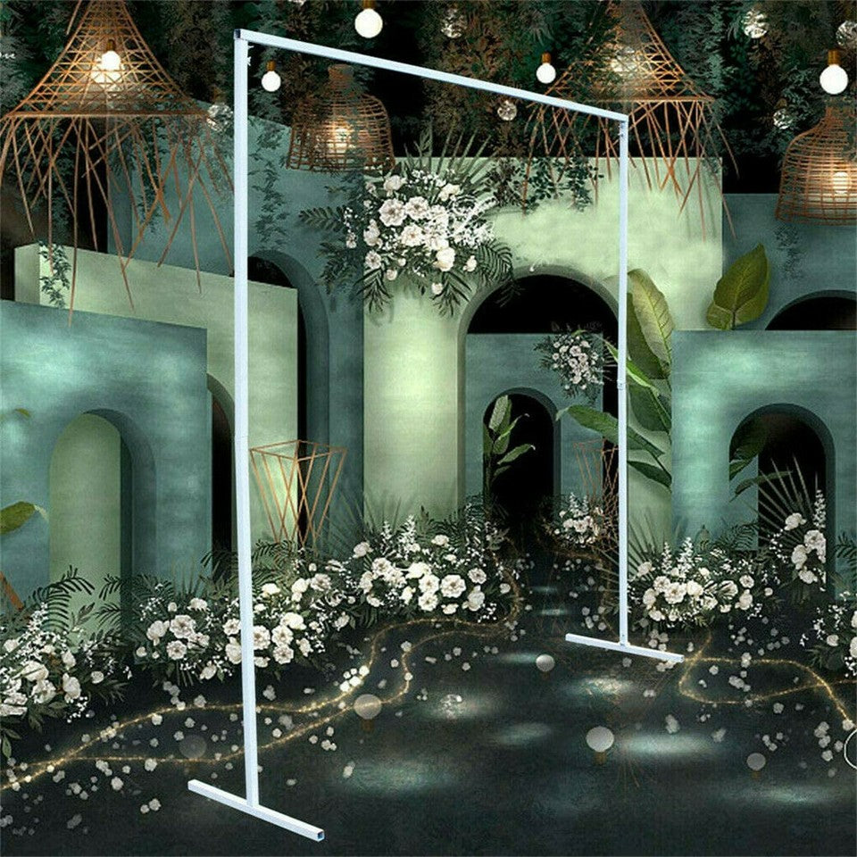 3x3M Square Wedding Arch Stand Metal Wedding Backdrop Decor White Flower Stand