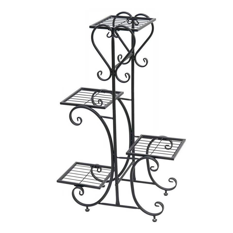 4-Tier Heavy Duty Plant Potted Stand Flower Planters Display Rack Outdoor Indoor