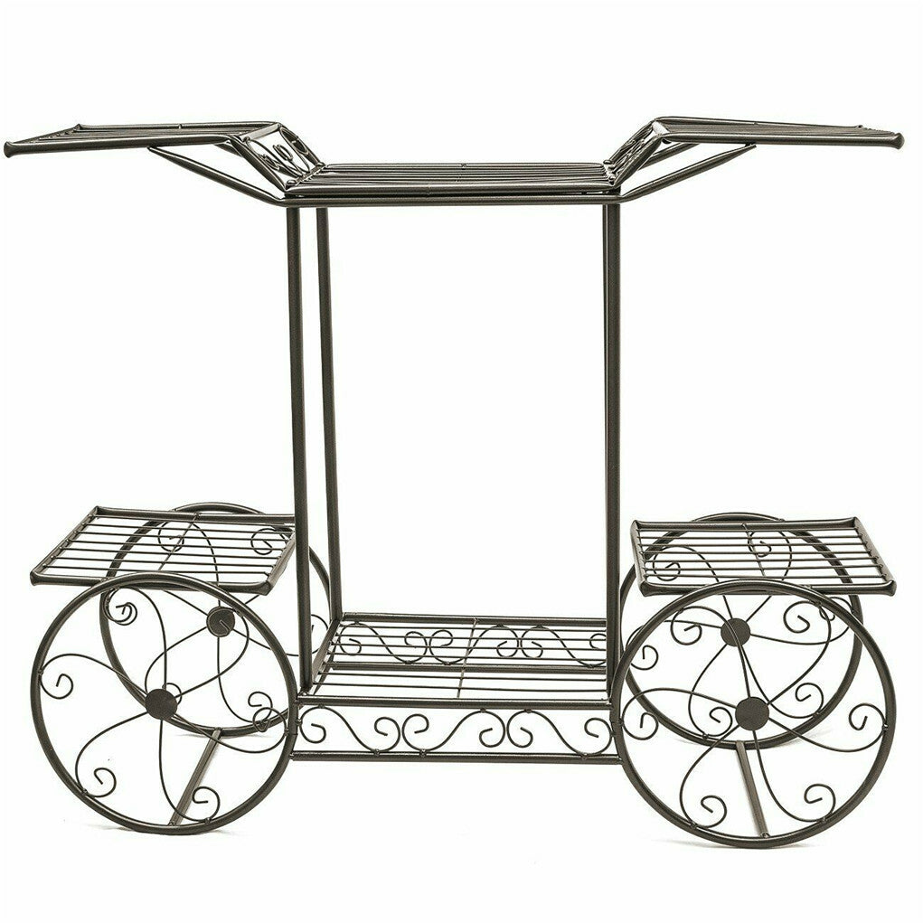 6 Tiers Garden Cart Stand &amp; Flower Pot Plant Holder Display Rack Parisian Style