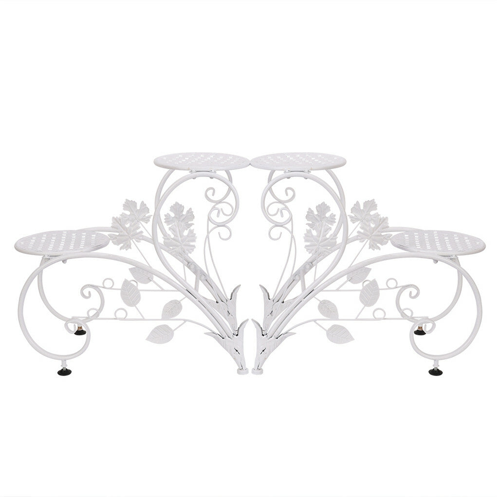 Outdoor Indoor Metal Flower Pots Planter Plant Stands Garden Shelf Racks