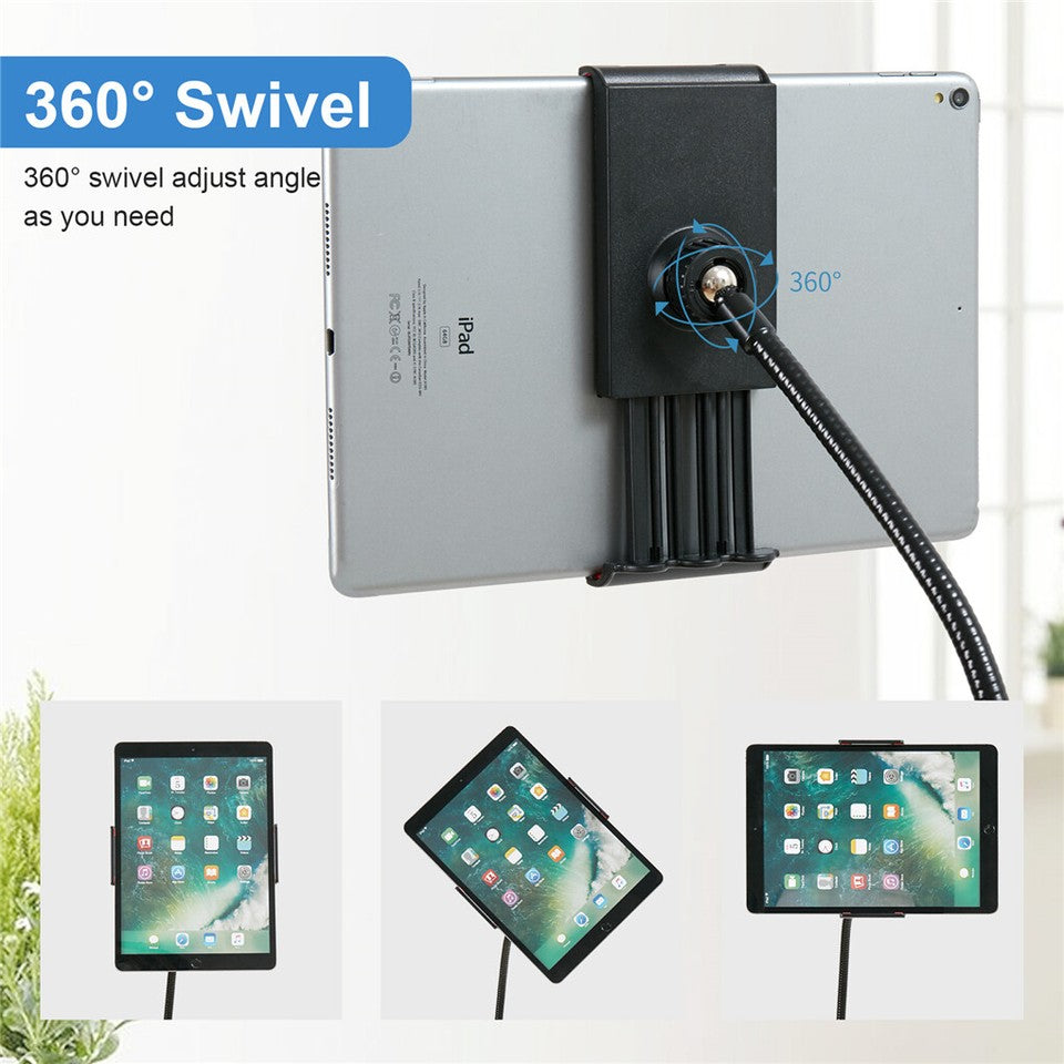 Universal Tripod Floor Stand Holder Adjustable Gooseneck For iPad iPhone Tablet