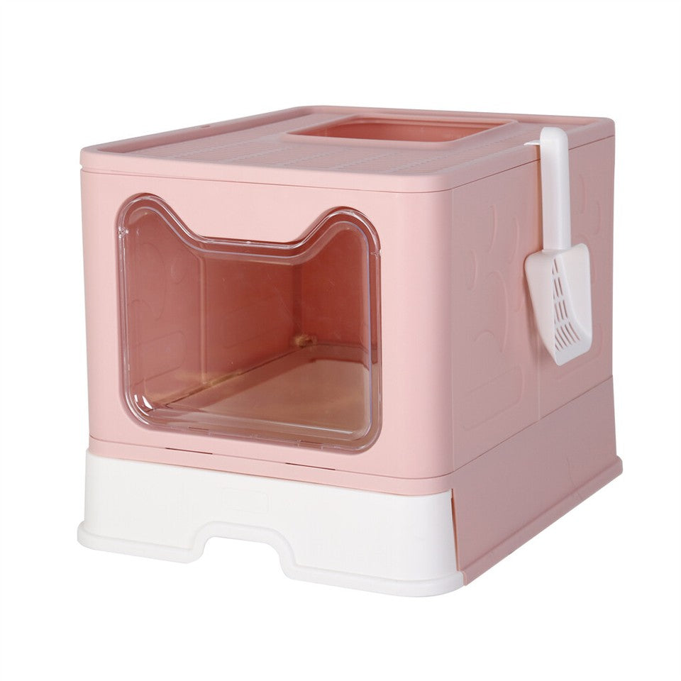 Xxl Large Cat Litter Box Self-Cleaning No Smell Pet Toilet Box With Tray &amp; Scoop